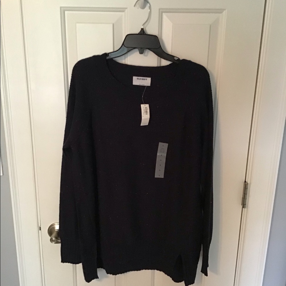 SOLD NWT old navy blue and red specs sweater